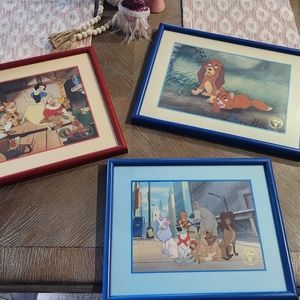 Set of 3 Disney Lithograph Collectibles